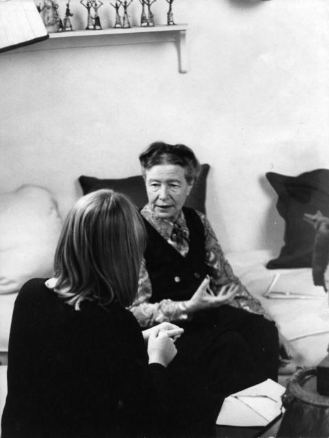 Simone de Beauvoir und Alice Schwarzer, 1971, Privatsammlng A.Schwarzer