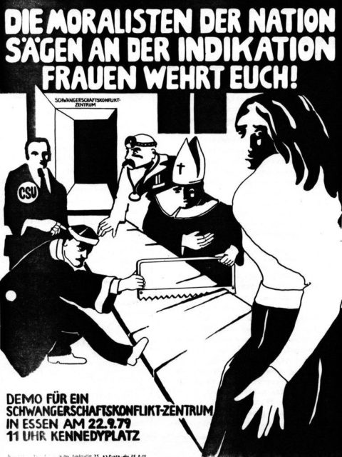 Plakat zur Demonstration gegen den Paragraphen 218 in Essen, 22.09.1979 (FMT-Signatur: in PD-SE.11.22)