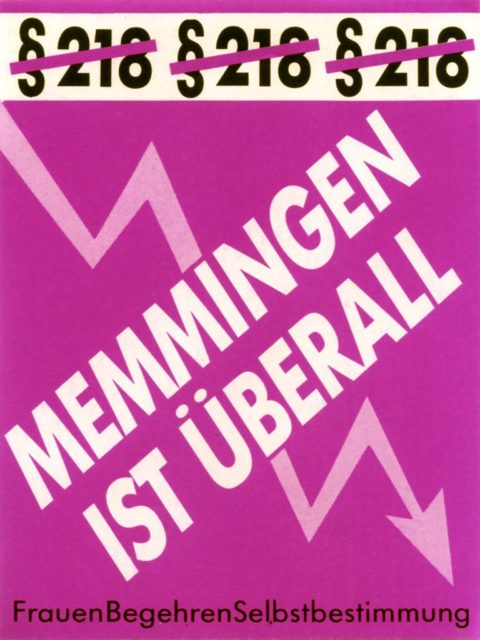 Sticker "Memmingen ist überall : FrauenBegehrenSelbstbestimmung" (FMT Shelf Mark VAR.01.158)