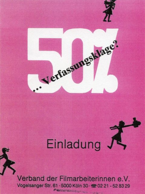 Dokumentation zur Verfassungsklage des Verbands der Filmarbeiterinnen (1988). - In: Frauen und Film, Nr. 44/45, S. 168-171. (FMT-Signatur: Z-F006:1988-44/45)