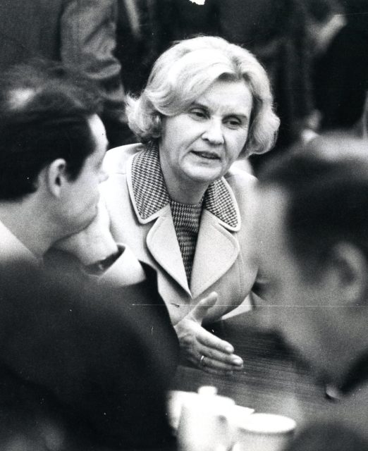 Bundesministerin für Familie und Gesundheit, Antje Huber, 1976 (Quelle: EMMA-Archiv
