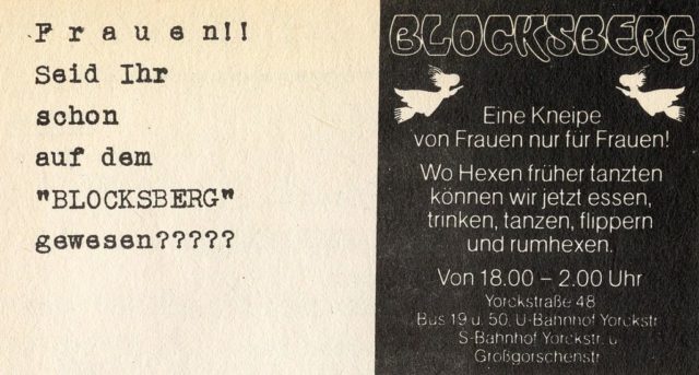 Anzeige Blocksberg, 1975, Quelle: UKZ 1975, Heft 10, S.31 (FMT-Signatur: Z-L301)
