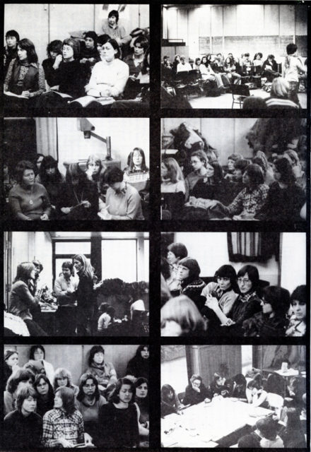 Bilder aus Dokumentation des 2. Treffens von Frauen aus Naturwissenschaft und Technik, Hamburg, Januar 1978 (FMT-Signatur: BI.12.027-02)