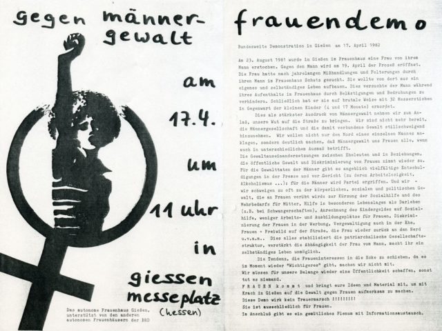 Flugblatt: Aufruf zur Demo am 17. April 1982 (FMT-shelfmark: FB.04.075)