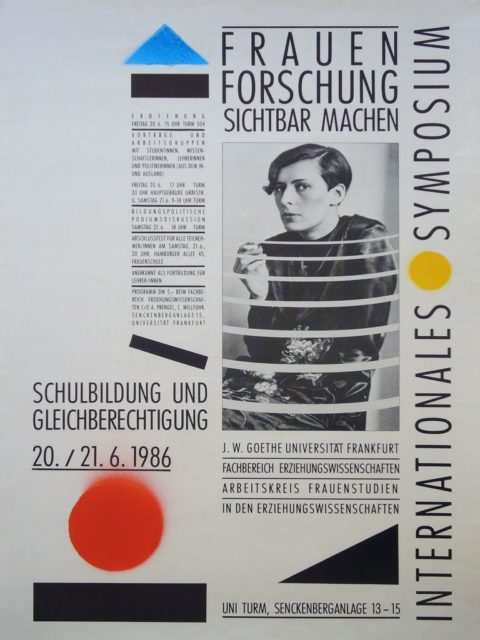 Plakat zum Symposium Frauenforschung sichtbar machen, 1986 (FMT-Signatur: PT.1986-05)