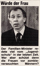 Familienminister Heiner Geissler, Link zur Quelle: EMMA Nr. 3, 1984, S.52