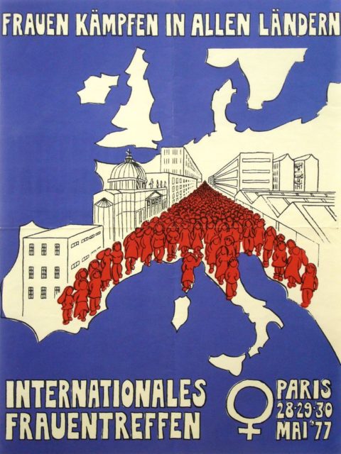 Plakat: Internationales Frauentreffen Paris, Mai 1977 (FMT-Signatur: PT.1977-03)