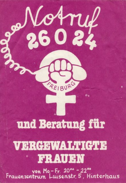 Aufkleber Frauennotruf (FMT-shelfmark: VAR.01.087)