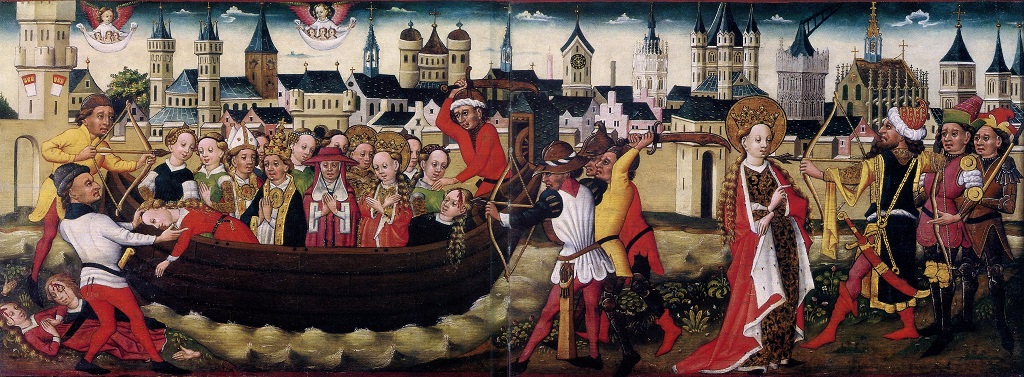 Legende der heiligen Ursula: Ankunft in Köln und Martyrium, um 1450/60