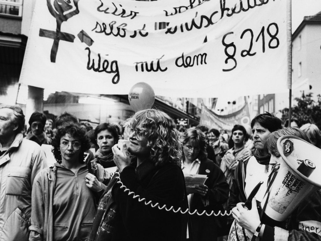 Demonstration gegen den Paragraphen 218 in Aachen, 1986, Copyright: FMT (Signatur: FT.02.089)